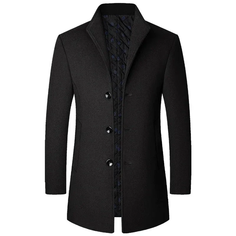 Autumn And Winter Casual Woolen Coat For Men