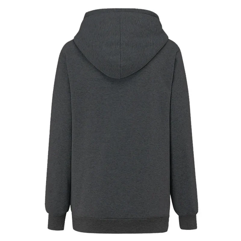 Casual Cat Print Hoodie With Big Pocket For Pets Long Sleeve Sweater Women Hooded Tops Clothes