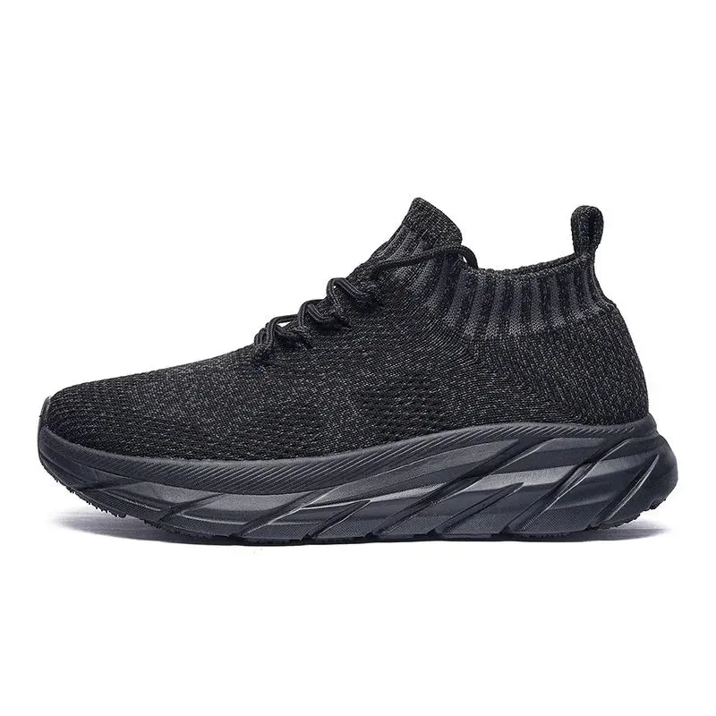 Men's Plus Size Flyknit Height Increasing Leisure Sneakers