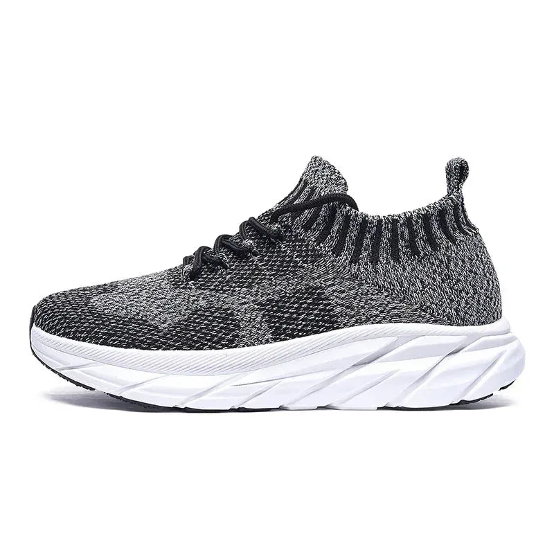 Men's Plus Size Flyknit Height Increasing Leisure Sneakers