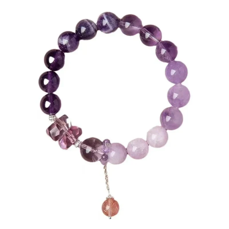 Women's Nine Purple Fire Amethyst Bracelet