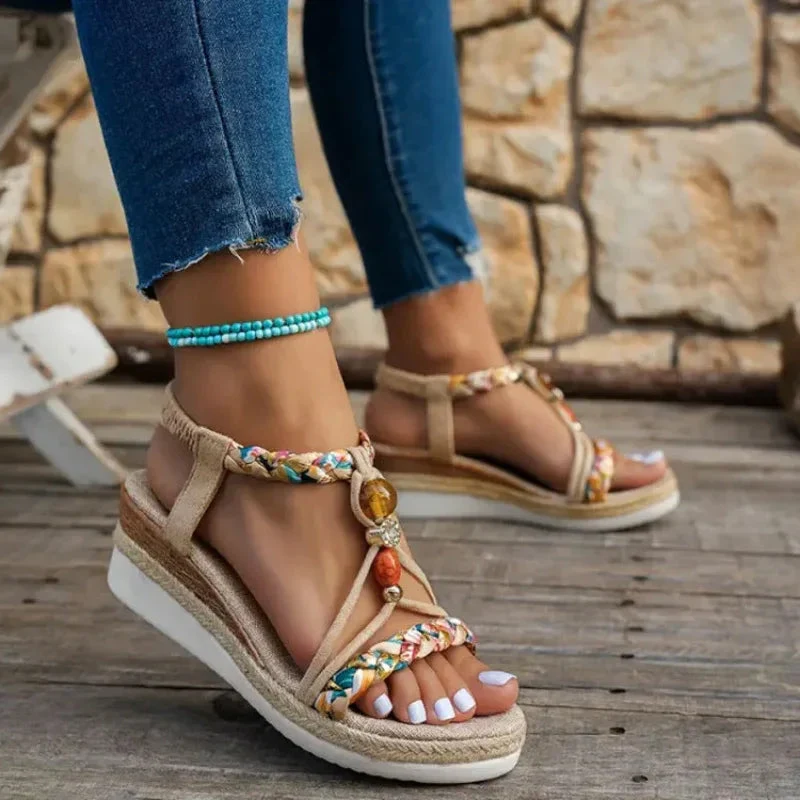 Fashionable Shoes Women's Hemp Rope Woven Sandals