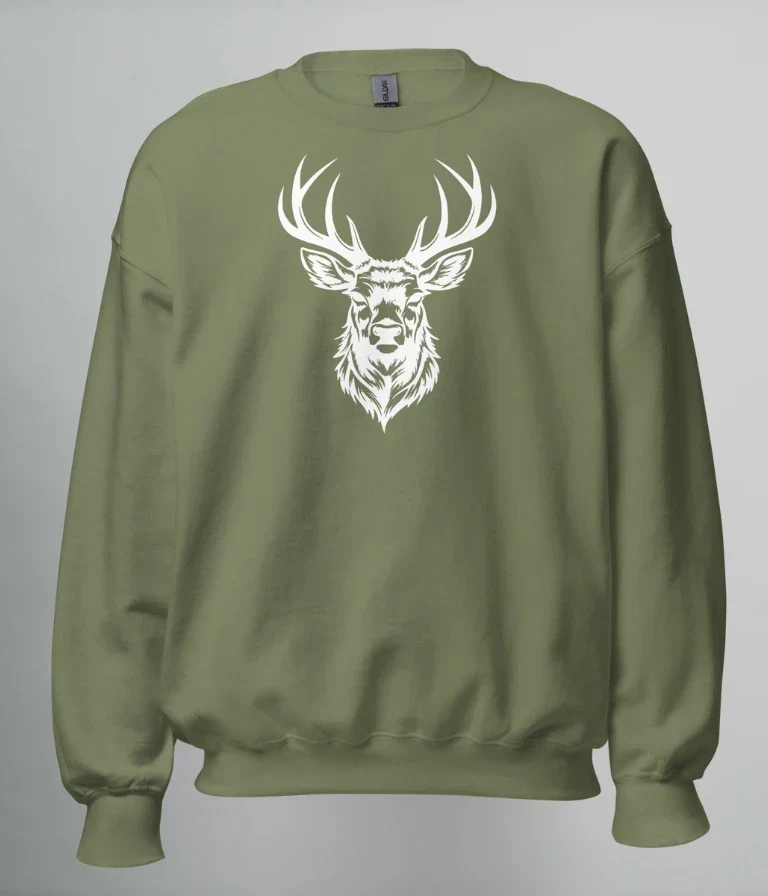 SWEATSHIRT WHITE DEER
