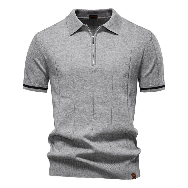 Men's Business Casual Woolen Polo Shirt