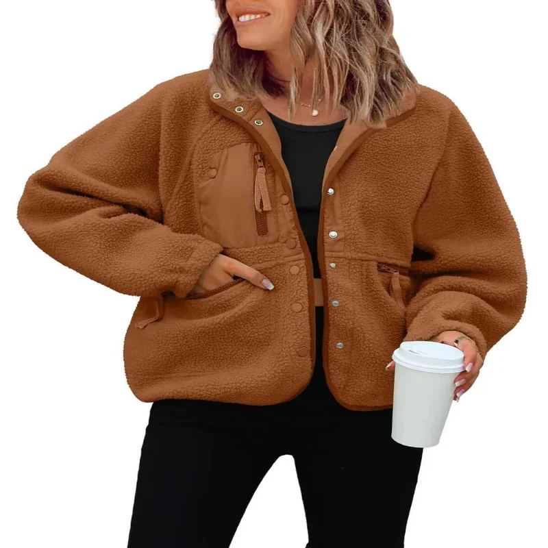Women's Polar Fleece Sports And Leisure Sweater Jacket Top