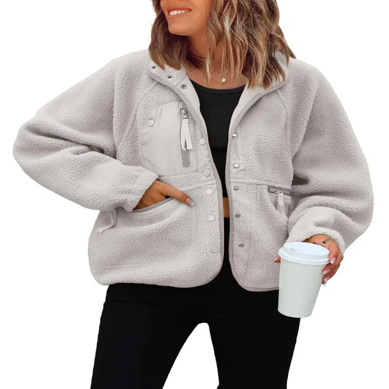 Women's Polar Fleece Sports And Leisure Sweater Jacket Top