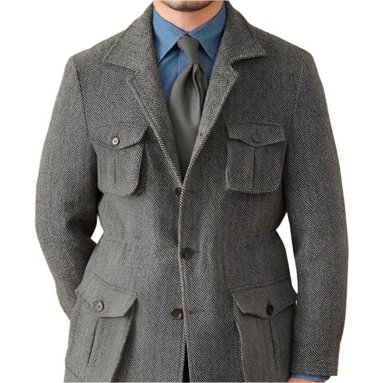 Business Safari Jacket For Men
