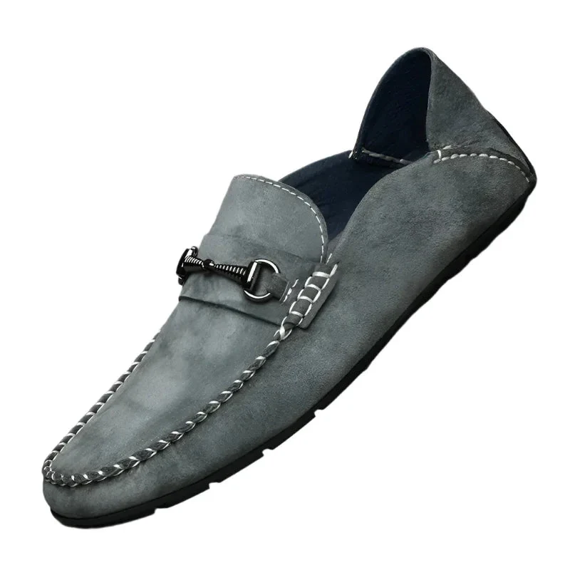 Men's Suede Leather Loafers Breathable Casual Shoes