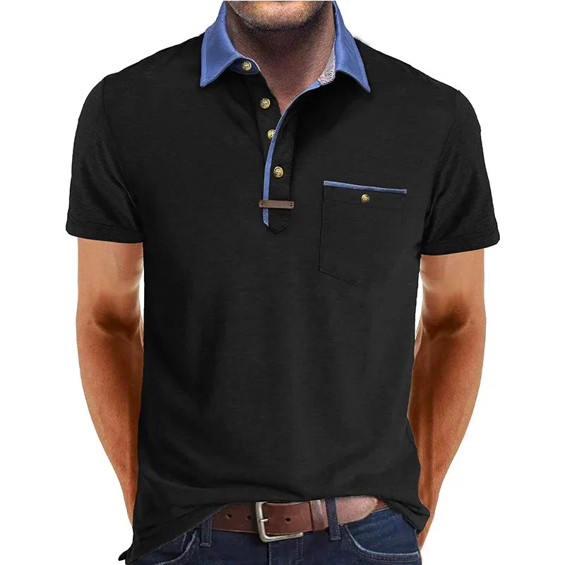 Short Sleeve Men's Summer Lapel Shirt