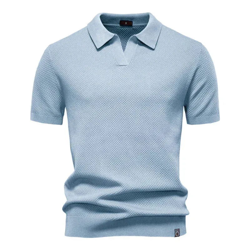 Men's Woolen Summer Short Sleevee Polo Shirt