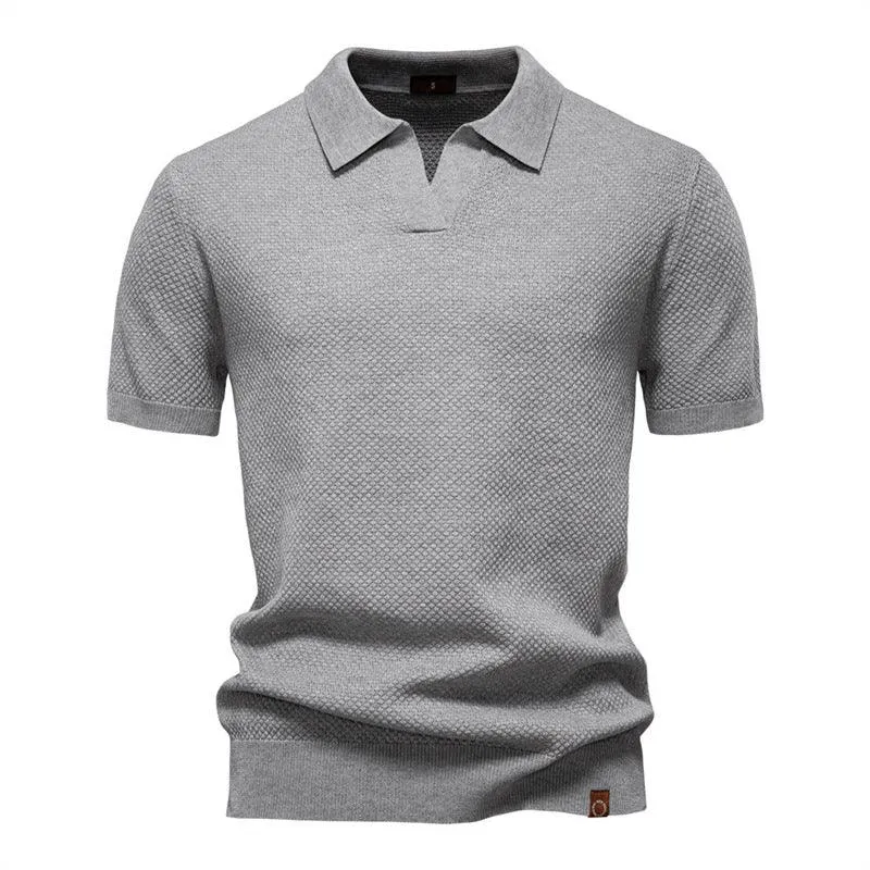 Men's Woolen Summer Short Sleevee Polo Shirt