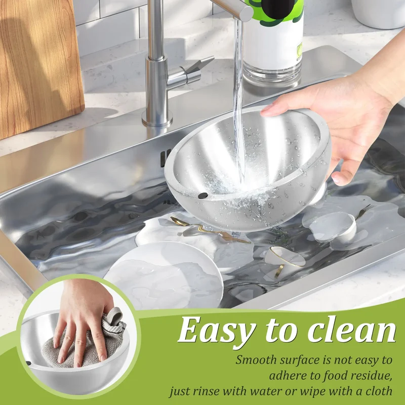 Stainless Steel Mixing Bowl with Ice Cavity