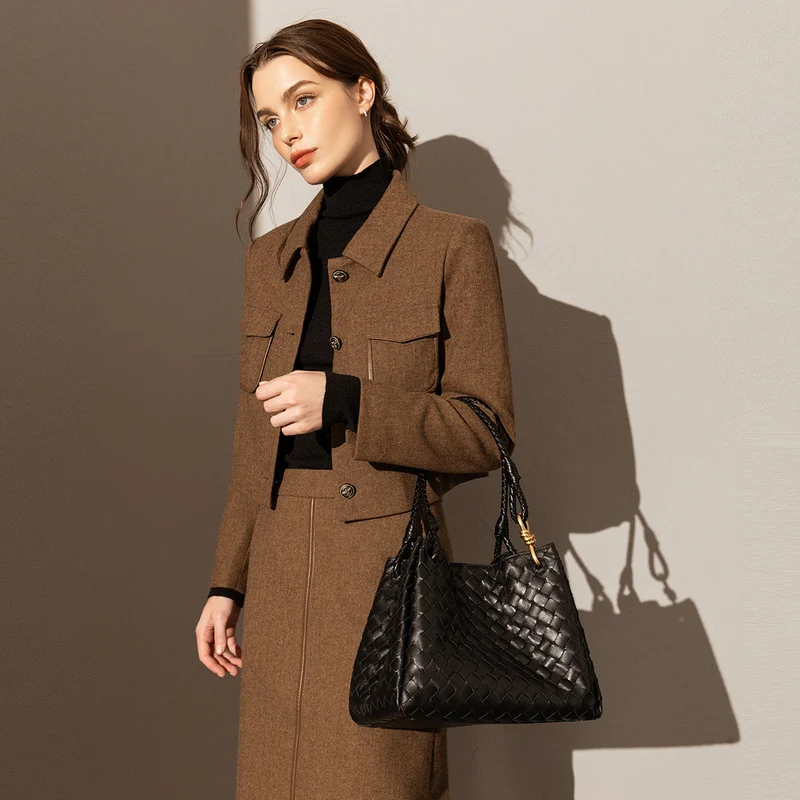 Portable POV Camera with Milton Woven Leather Tote Bag