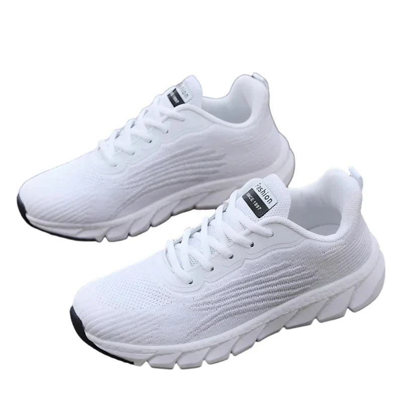 Men's And Women's Flying Woven Breathable Unisex Running Shoes Couple's Casual Sneakers