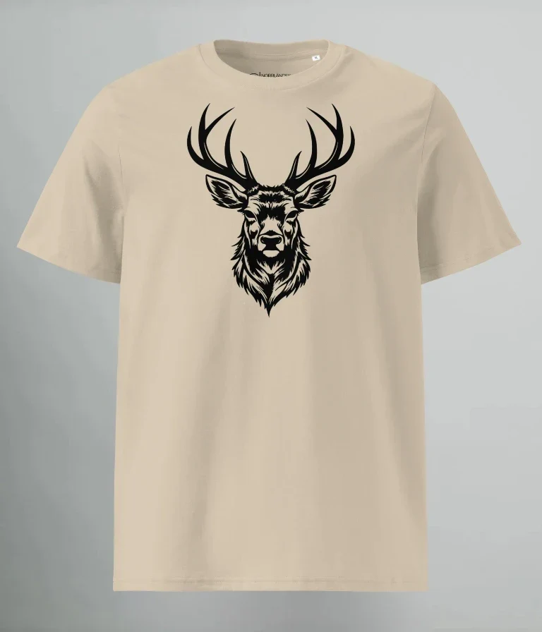 T-SHIRT BLACK DEER