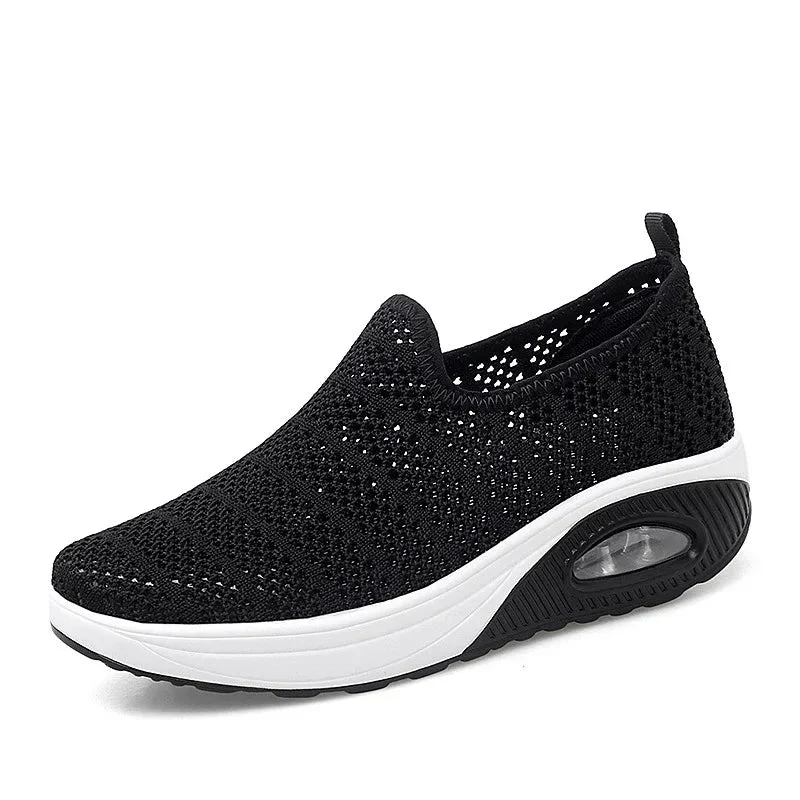 Women's Fashion Shoes Fly-Knit Breathable Outdoor Sneakers