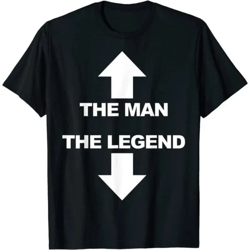 Legendary Humor Pattern Printed Top Short Sleeve Round Neck T-Shirt For Men