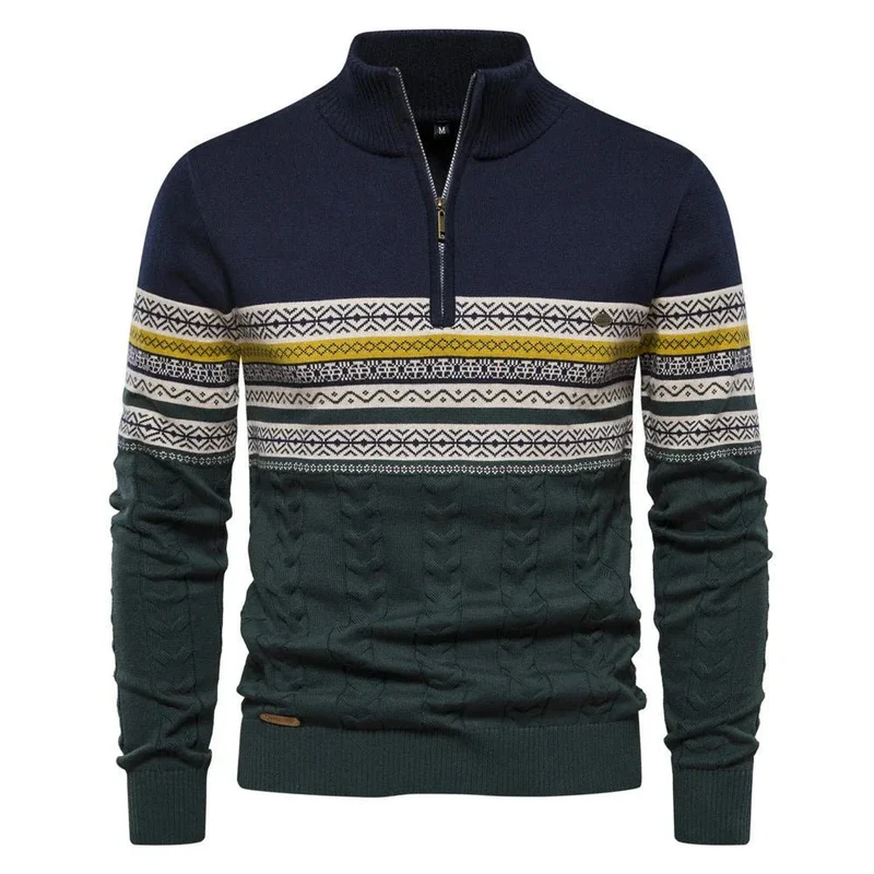 Men's Fashionable Stand-Up Collar Sweater