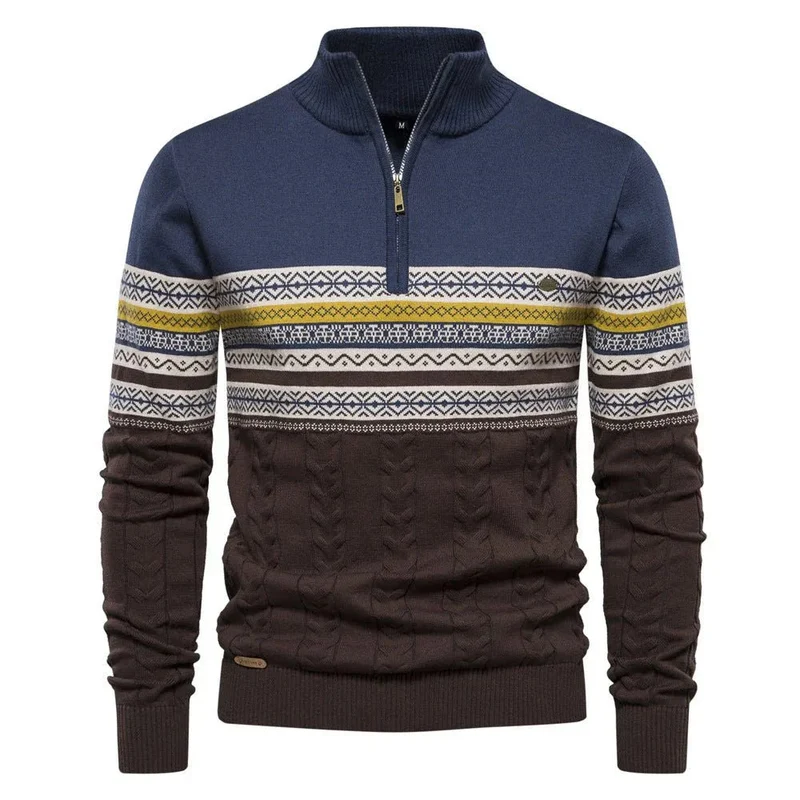 Men's Fashionable Stand-Up Collar Sweater