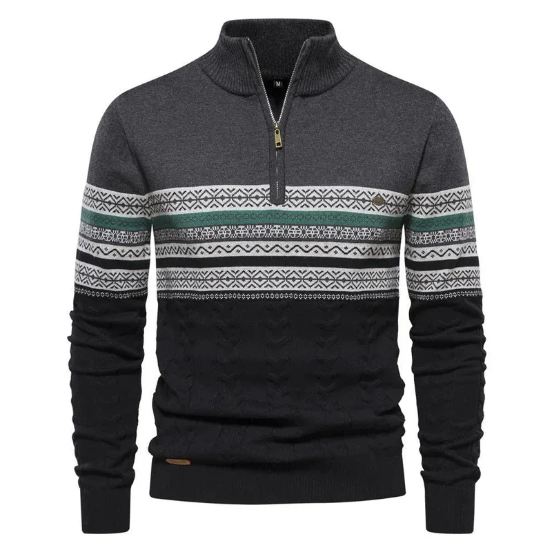 Men's Fashionable Stand-Up Collar Sweater