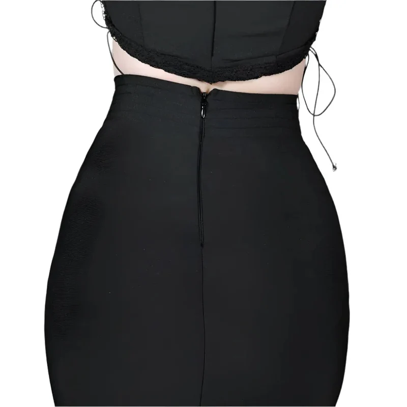 Slim Fit Bandage Temperament All-Match Hip Skirt