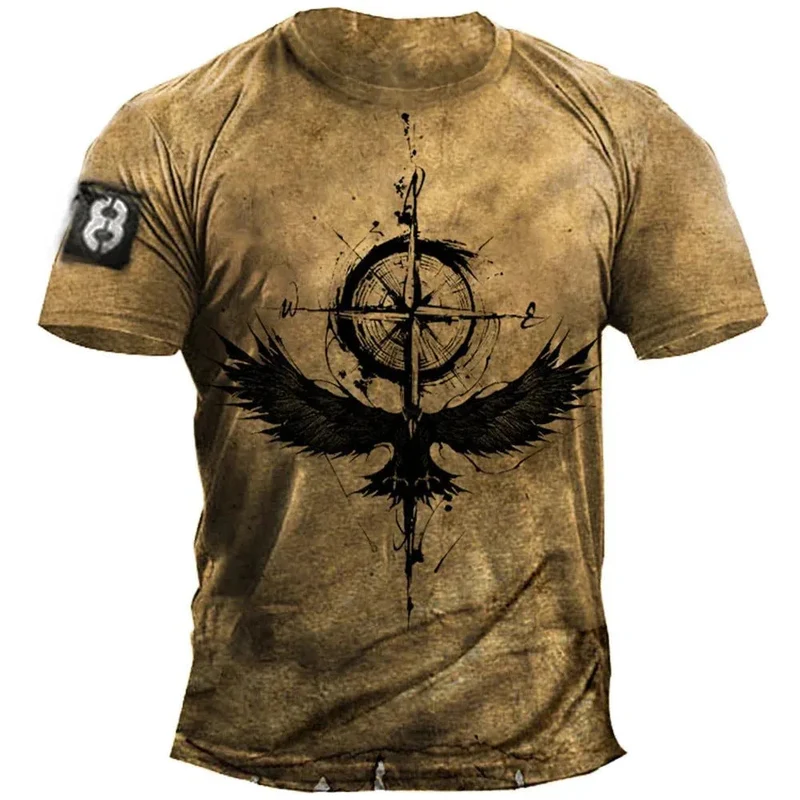 Men's Casual Loose Fit Short Sleeve T-Shirt With Round Neck