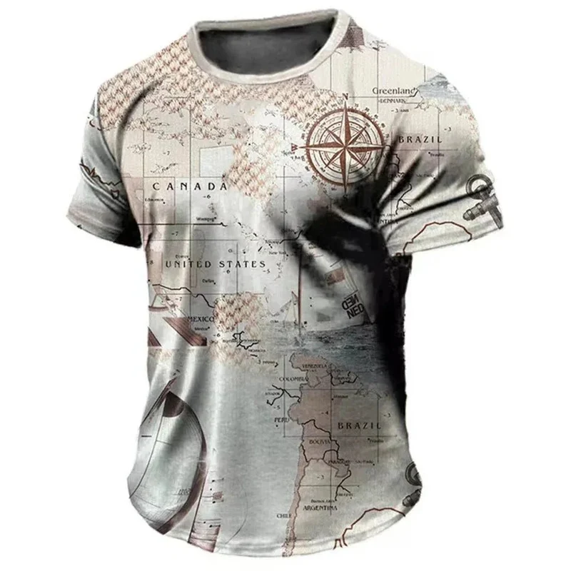 Men's Casual Loose Fit Short Sleeve T-Shirt With Round Neck