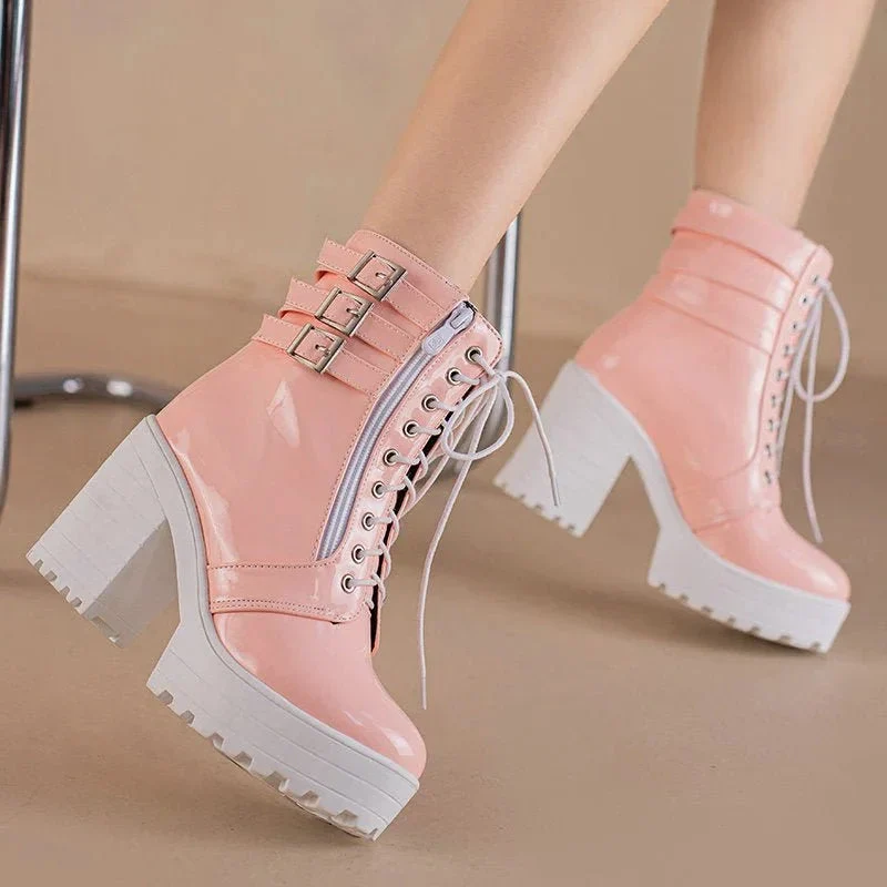 Women's High Heeled Autumn And Winter Boots