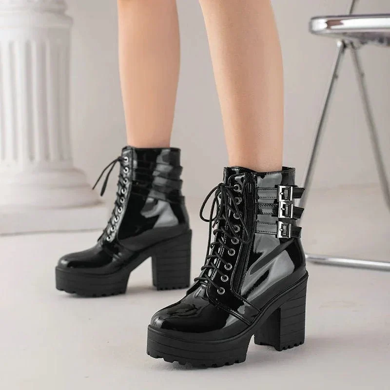 Women's High Heeled Autumn And Winter Boots