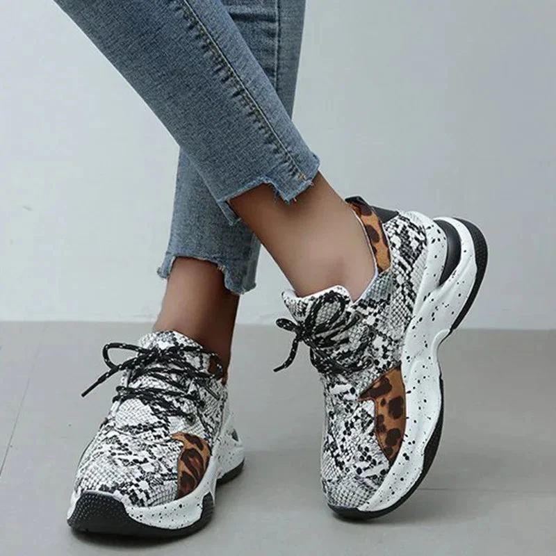 Women's Lace Up Sneakers Walking Running Sports Shoes