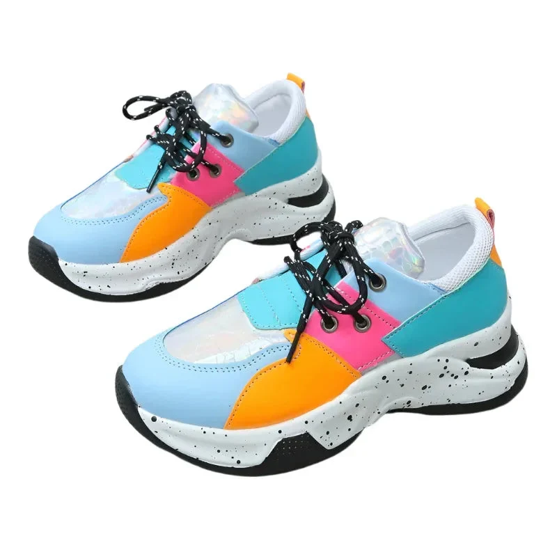 Women's Lace Up Sneakers Walking Running Sports Shoes
