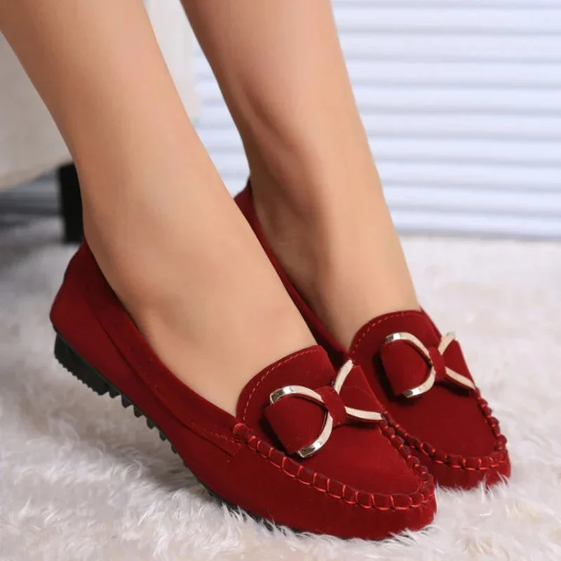 Fashion Bowknot Flats Shoes Women Casual Solid Loafers Cozy Summer Shoes