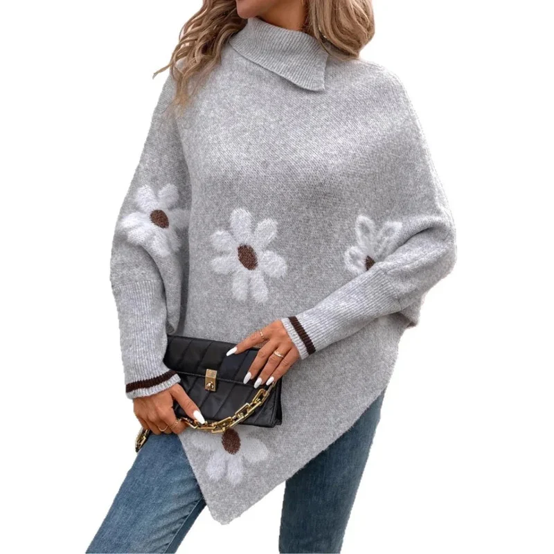 Pullover Flower Jacquard Women's Sweater