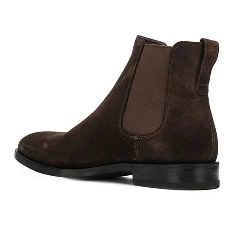 Men's Shoes Short Pointed Leather Boots