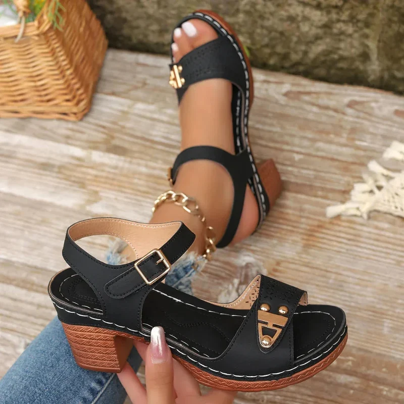Women's Breathable Summer High Heels Sandals