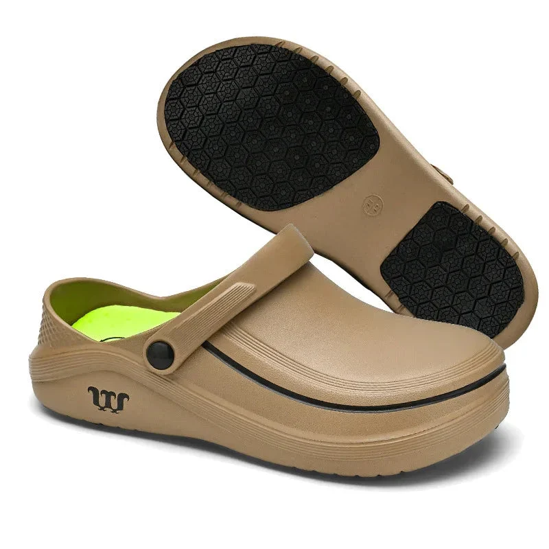 Men's Non-Slip Waterproof And Oil Resistant Shoes Work Slippers