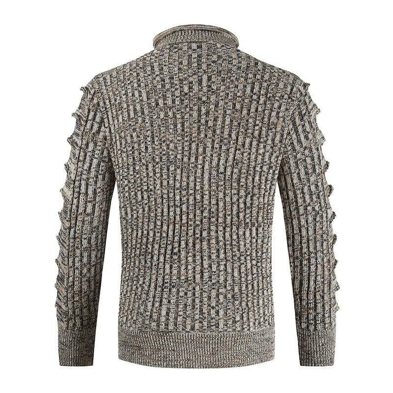 Autumn And Winter Loose Stand Collar Pullover Knitted Sweater For Men