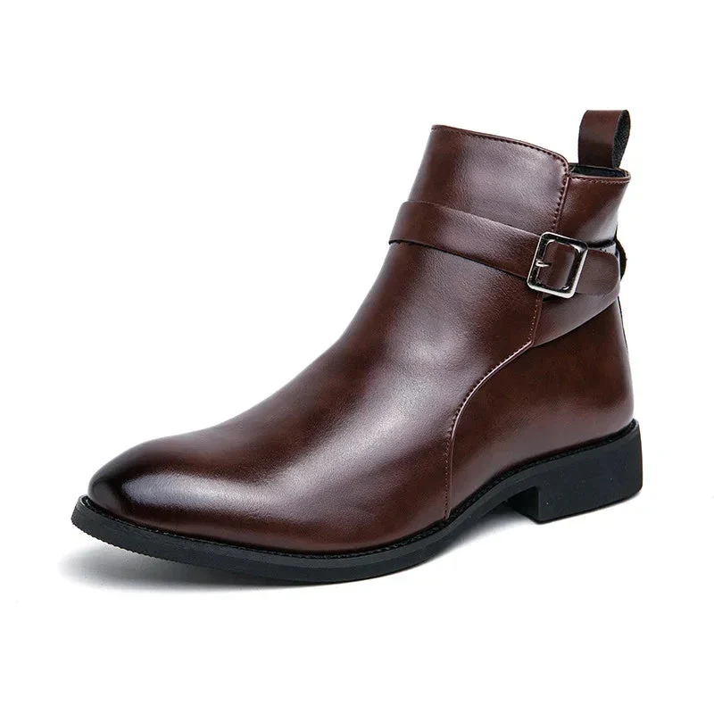 High-Top British Fall Winter Shoes Men's Western Boots