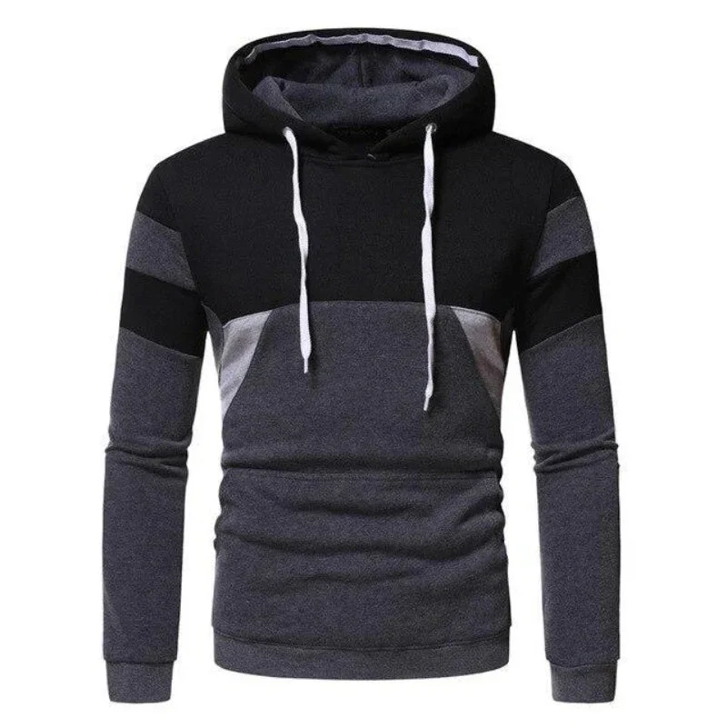 Men's Casual Color Matching Loose Fit Hoodie