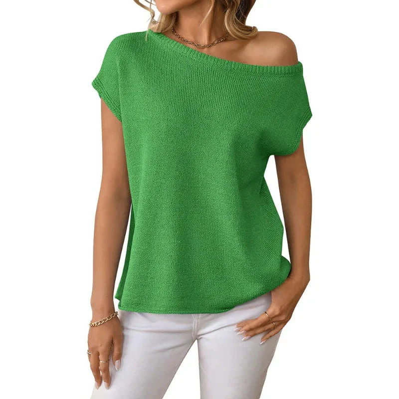 Knitted Summer Sweater Pullover Top