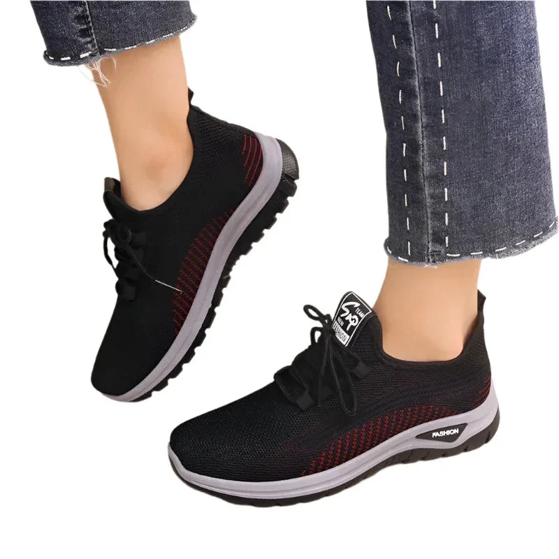 Women's Shoes Mesh Breathable Round Head Outdoor Sneakers