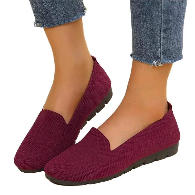Casual Mesh Flats Shoes Fashion Solid Color Round Toe Loafers Cozy Lazy Shoes For Women