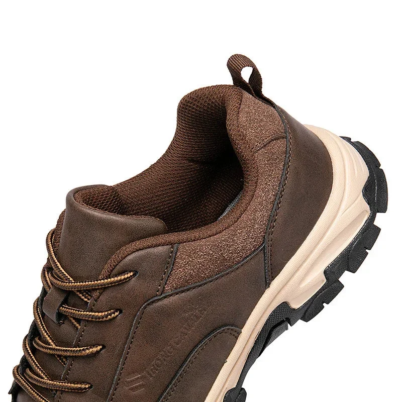 Leather Waterproof Men's Casual Running Board Shoes