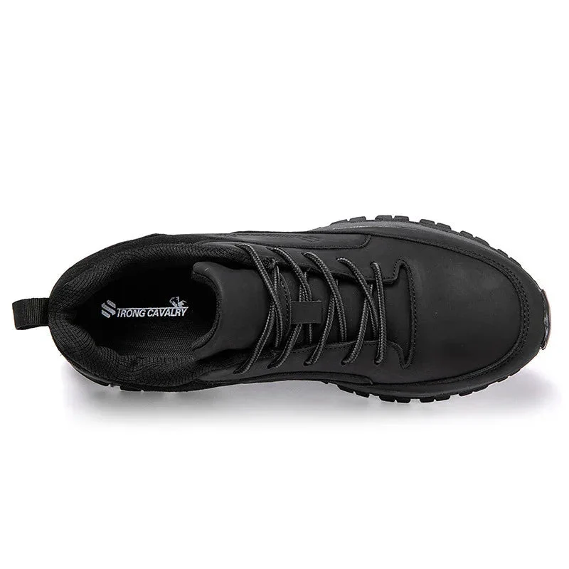 Leather Waterproof Men's Casual Running Board Shoes