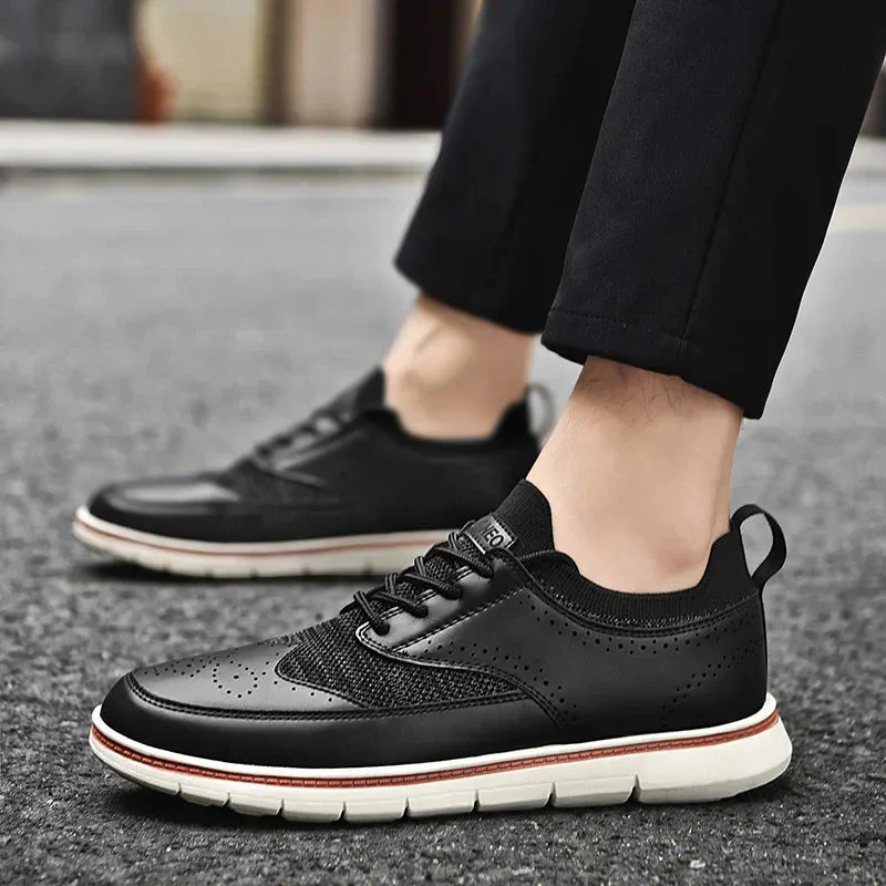 Men's British Style Casual Fashion Artificial Leather Shoes