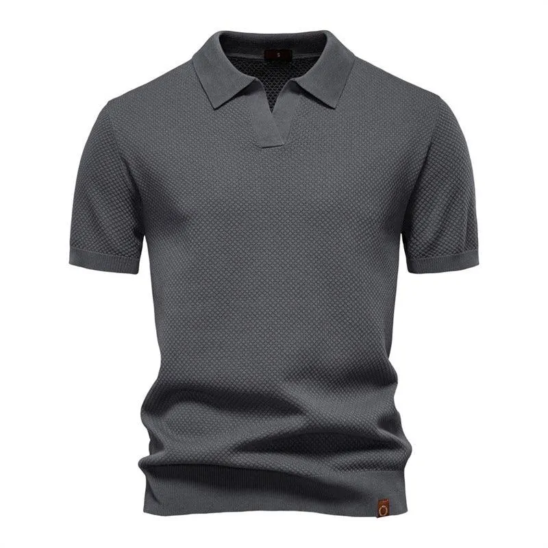 Men's Woolen Summer Short Sleevee Polo Shirt