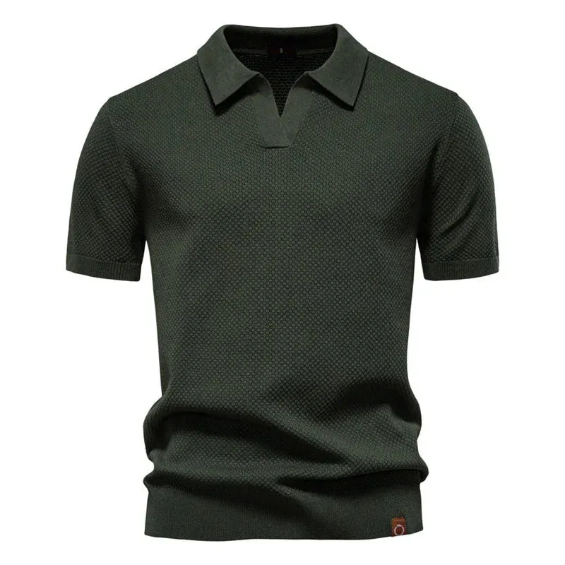 Men's Woolen Summer Short Sleevee Polo Shirt
