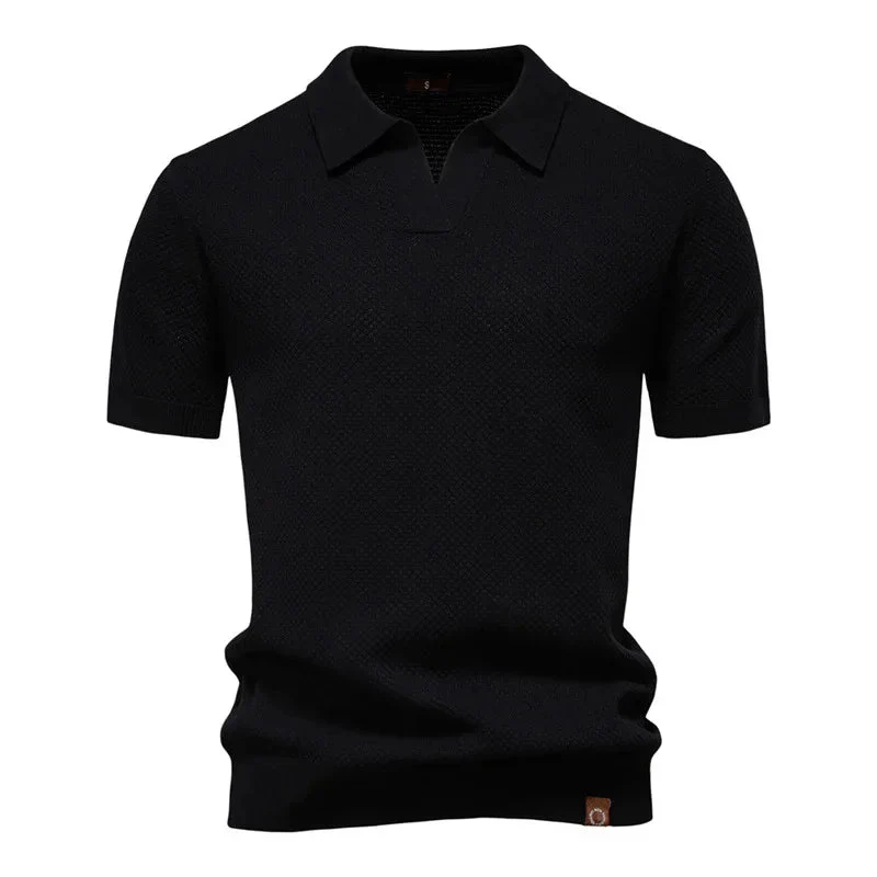 Men's Woolen Summer Short Sleevee Polo Shirt