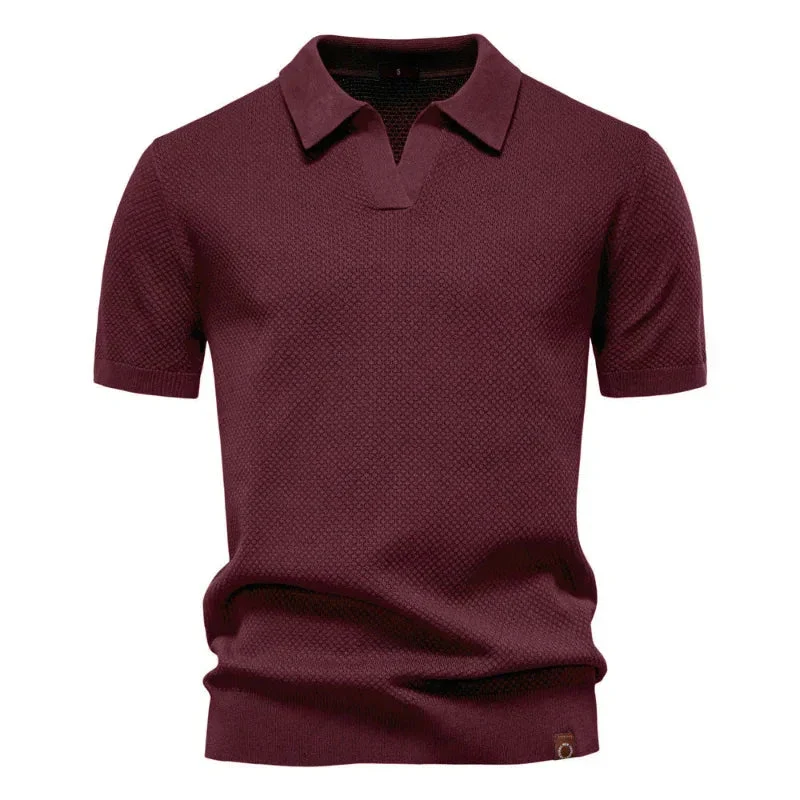 Men's Woolen Summer Short Sleevee Polo Shirt