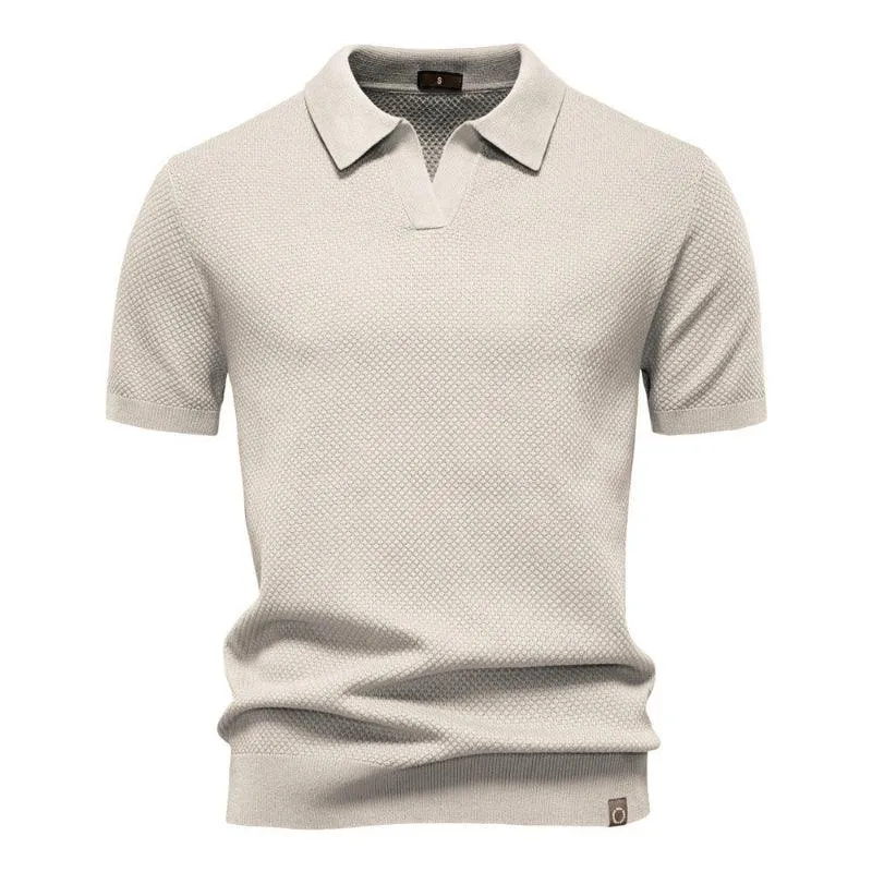 Men's Woolen Summer Short Sleevee Polo Shirt